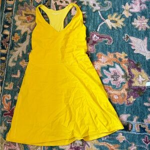 Outdoor Voices Exercise Dress with shorts - yellow NWOT size large